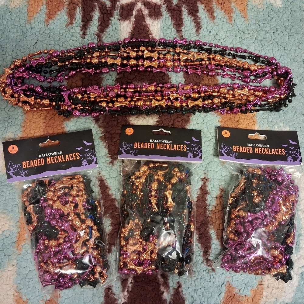 32 Ct Halloween Beaded Necklaces  Bundle